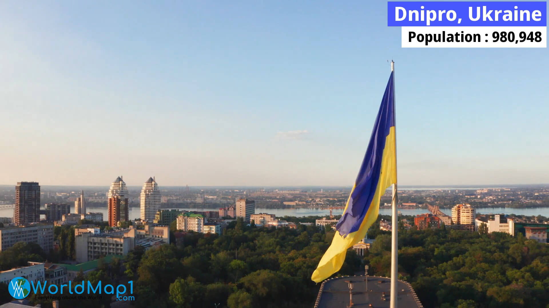 Dnipro Vue Aérienne Ukraine